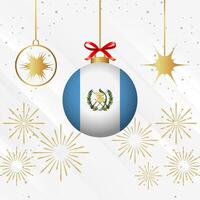Natale palla ornamenti Guatemala bandiera celebrazione vettore