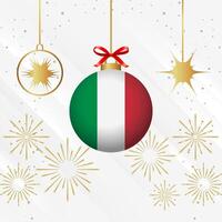 Natale palla ornamenti Italia bandiera celebrazione vettore