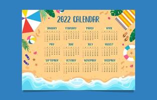 Modello di calendario 2022 vettore