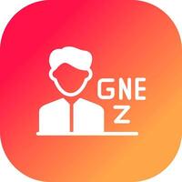 gen z maschio creativo icona design vettore