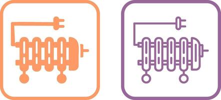 olio riscaldatore vettore icona