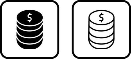 pila di monete vettore icona