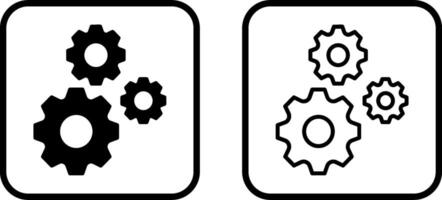 multiplo ruote dentate vettore icona
