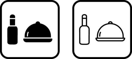 cibo e birra vettore icona
