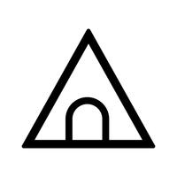 Icona del segnale stradale del tunnel di vettore