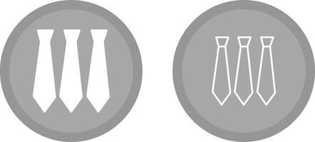 tre cravatte vettore icona