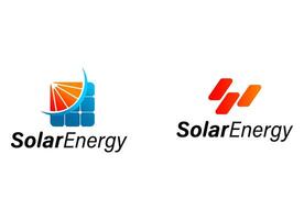 solare pannello energia logo design. elettrico energia logo design vettore