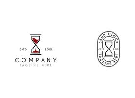 disegno di illustrazione vettoriale con logo a clessidra, logo semplice per branding, azienda, negozio, affari