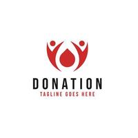 sangue donazione per fondazione o medico logo design illustrazione idea vettore