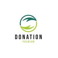 beneficenza donazione organizzazione o fondazione logo design illustrazione idea vettore