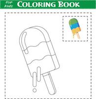 disegnato a mano colorazione libro per bambini vettore