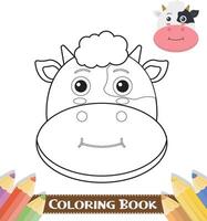 disegnato a mano carino animali colorazione libro vettore