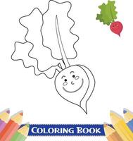 mano disegnato verdura colorazione libro vettore