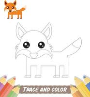 disegnato a mano tracciare e colore carino bambino animale vettore