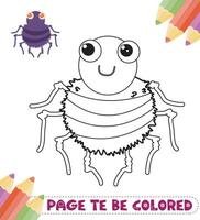 libro da colorare simpatici animali vettore