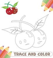 disegnato a mano tracciare e colore per bambini vettore