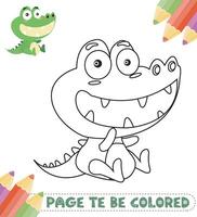 libro da colorare simpatici animali vettore