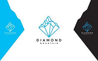 diamante montagna moderno logo vettore