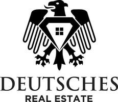 deutsches immobiliare idea vettore logo design