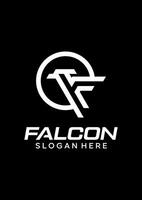 f falco cerchio idea vettore logo design