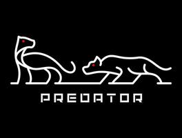 gruppo di predatori idea vettore logo design