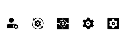 impostazioni icona nel diverso stile vettore illustrazione. Due colorato e nero impostazioni vettore icone progettato nel riempito, schema, linea e ictus stile può essere Usato per ragnatela, mobile, ui