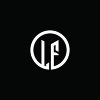 lf logo monogramma isolato con un cerchio rotante vettore