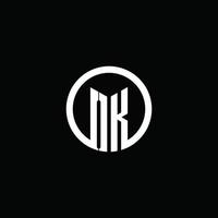 ok logo monogramma isolato con un cerchio rotante vettore