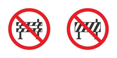 proibito strada barriera icona. vettore illustrazione.