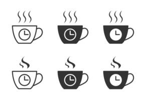 caffè rompere icona. tè tempo icona. caffè tempo simbolo. rompere design concetto. vettore illustrazione.