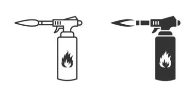 fiamma ossidrica icona. gas bruciatore icona. vettore illustrazione.