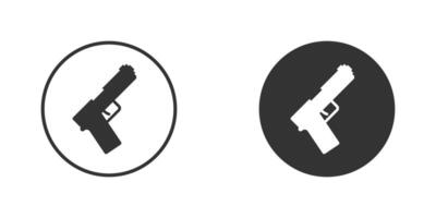 pistola icona. semplice design. vettore illustrazione.