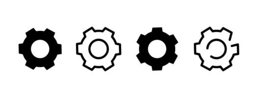 impostazioni icona nel diverso stile vettore illustrazione. Due colorato e nero impostazioni vettore icone progettato nel riempito, schema, linea e ictus stile può essere Usato per ragnatela, mobile, ui