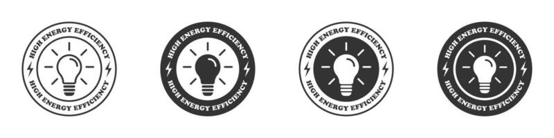 alto energia efficienza icona. vettore illustrazione.