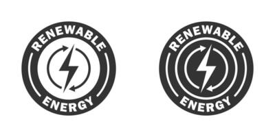 rinnovabile energia icona. piatto vettore illustrazione.