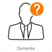 demenza e memoria icona concetto vettore