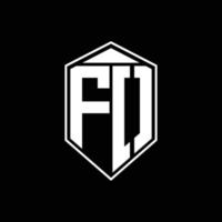 fo logo monogramma con triangolo combinazione di forma emblema sul modello di design superiore vettore