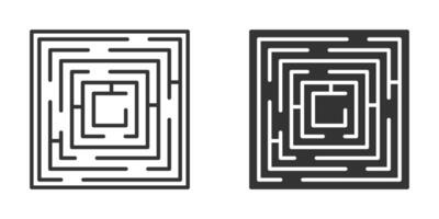 labirinto icona isolato su un' bianca sfondo. vettore illustrazione.