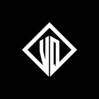 vq logo monogramma con modello di design in stile rotazione quadrata vettore
