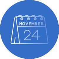 24 di novembre pendenza linea cerchio icona vettore