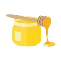 vettore illustrazione di fresco miele su bianca sfondo