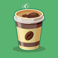 caffè tazza cartone animato illustrazione, caffè boccale bevanda icona concetto isolato vettore