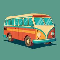 autobus piatto design cartone animato icona illustrazione scuola autobus vettore