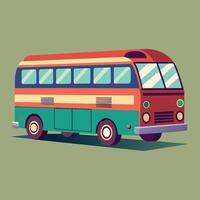 autobus piatto design cartone animato icona illustrazione scuola autobus vettore