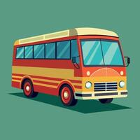 autobus piatto design cartone animato icona illustrazione scuola autobus vettore