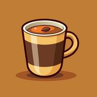 caffè tazza cartone animato illustrazione, caffè boccale bevanda icona concetto isolato vettore