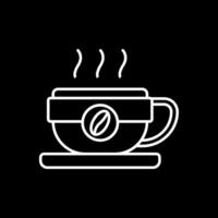 caffè boccale linea rovesciato icona vettore