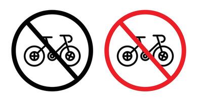 bicicletta divieto cartello vettore