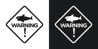 squalo avvertimento cartello vettore