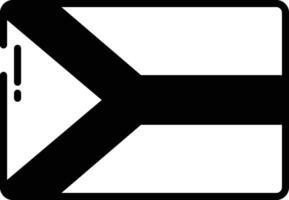 bandiera glifo e linea vettore illustrazione